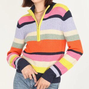 Greylin Willy Multi Striped 3/4 Zip Sweater